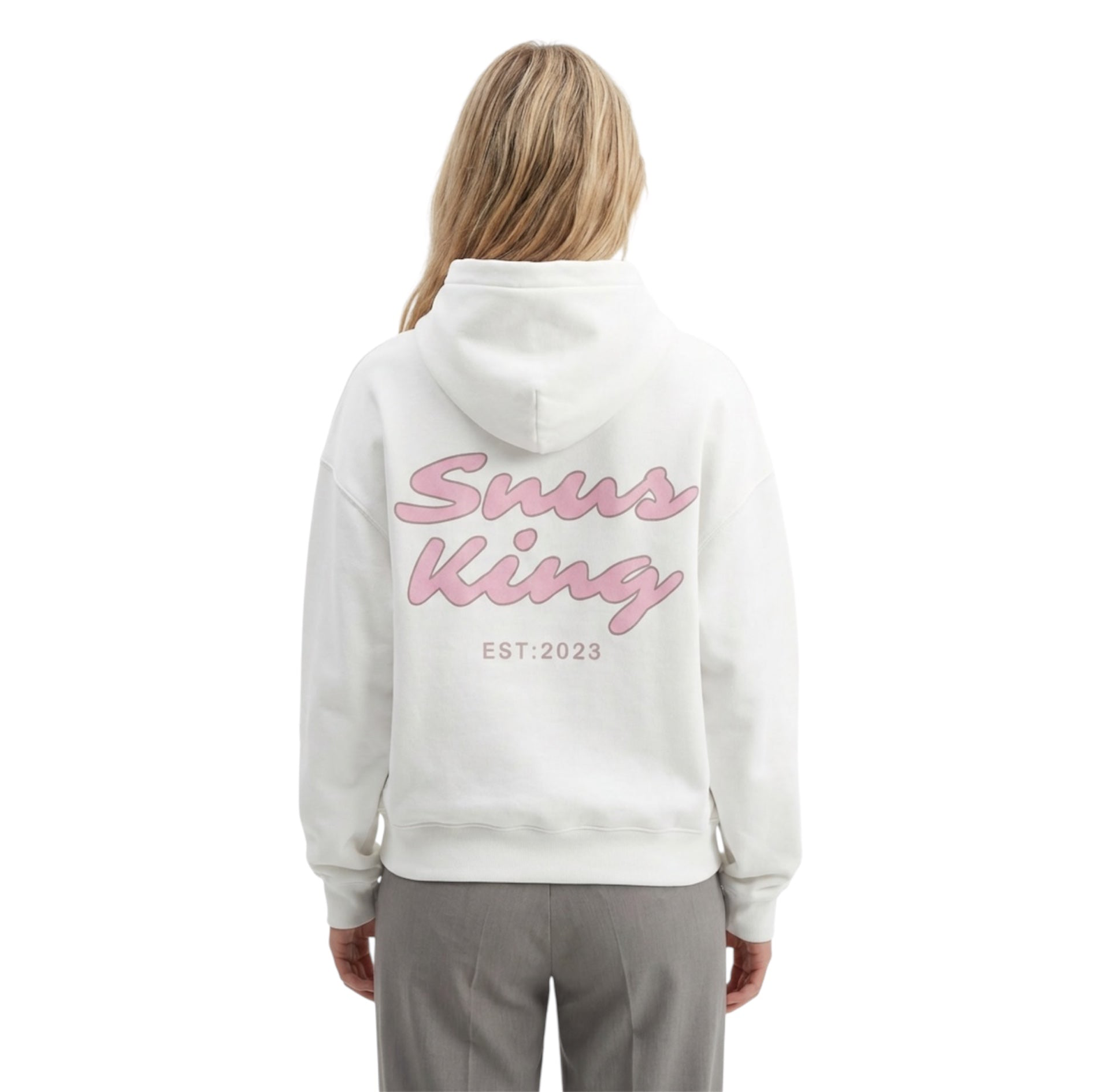 Pink graphic unisex boxy fit hoodie